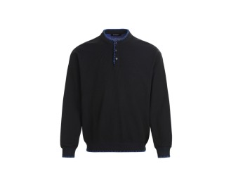 Retro Hand-Stitched Henley Casual Long-Sleeve Top